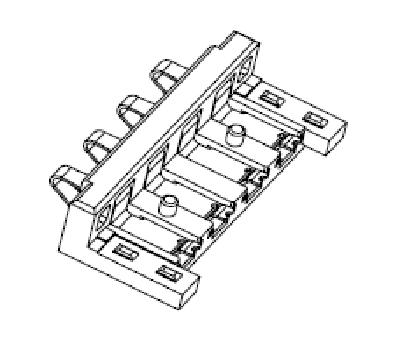 4PIN 彈片式電池座 PH=2.80mm H=4.3mm